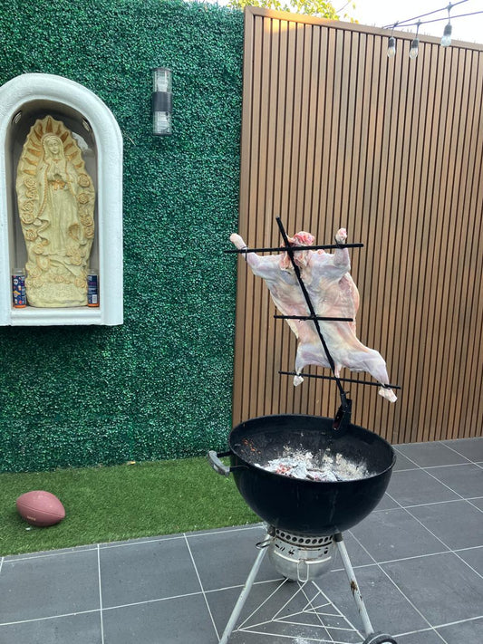Estaca con adaptador para parrilla